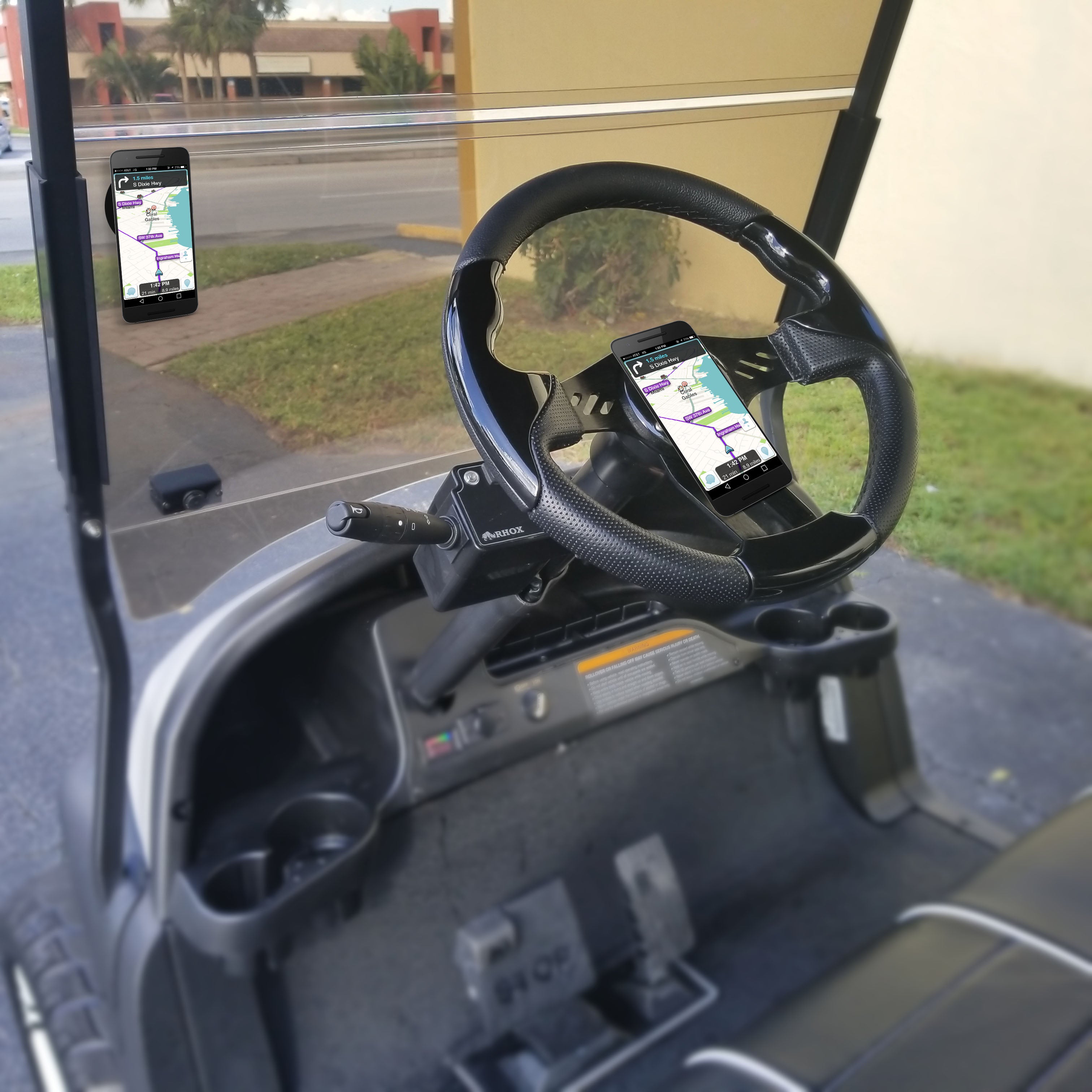 Perfect for Golf Carts, use on your steering wheel or place it on your windshield. It's great for navigation or range finder.